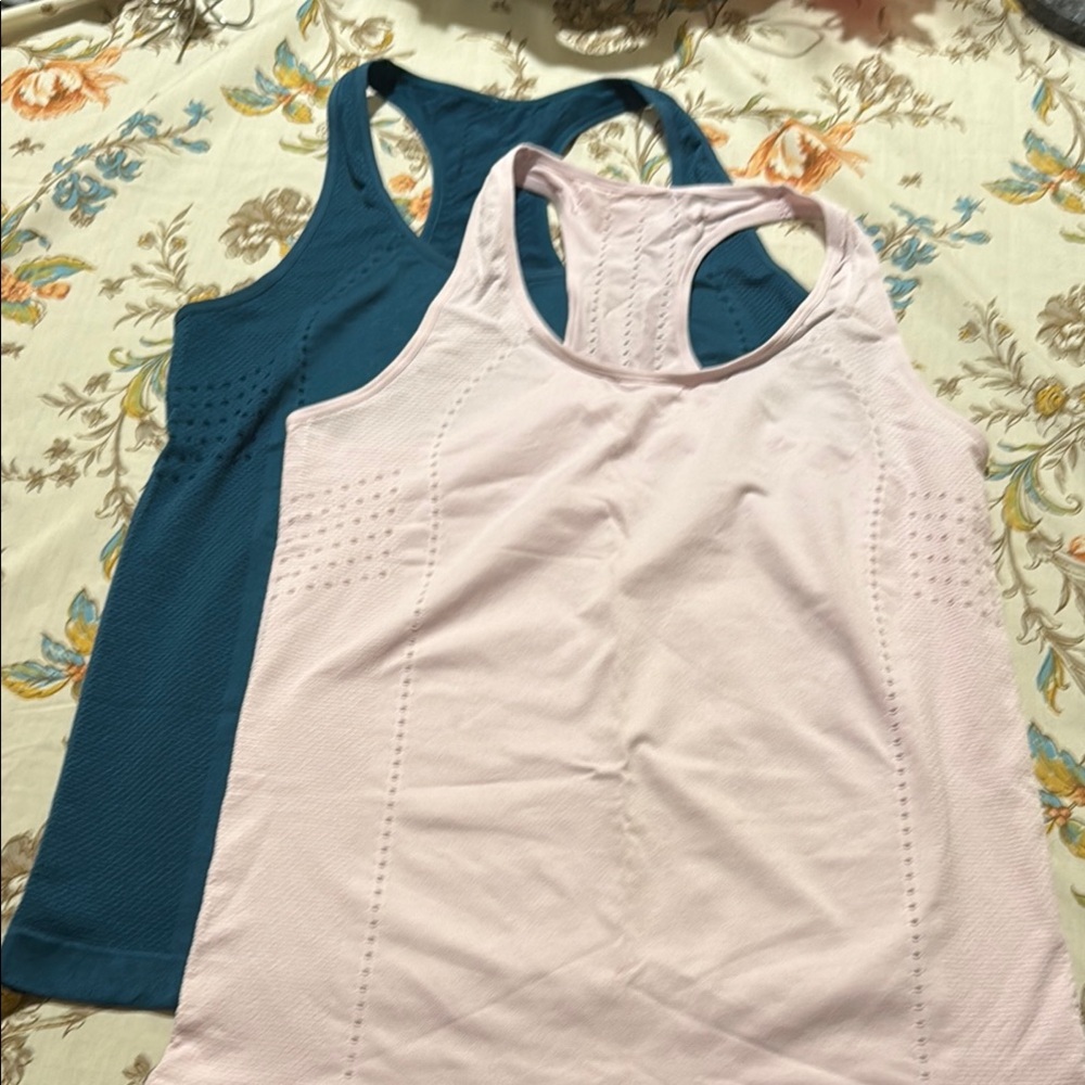 Women's Racerback Tank Top Set - Blue and Pink
